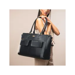 Strokes by Namrata Mehta Charcoal Chic Oversized Tote Bag for 17 Laptop-picture-35