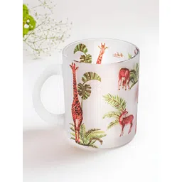 Strokes by Namrata Mehta Green Floral Printed Glass Mug 350ml-picture-17