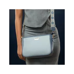 Strokes by Namrata Mehta Hues of Blue Sling bag with Detachable Strap-picture-40
