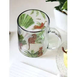 Strokes by Namrata Mehta Transparent Printed Transparent Glass Mugs 350 ml-picture-20
