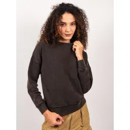 Strong & Brave Black Cotton Solid Sweatshirt-picture-16