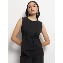 Strong & Brave Black Polyester Solid Top-picture-26