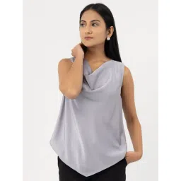 Strong & Brave Grey Satin Solid Top-picture-37