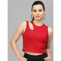 Strong And Brave Odour Free Cut-Out Cotton Fitted Tank Top-picture-50