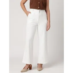 strong & brave Strong And Brave White Solid Trousers-picture-14