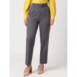 Strong And Brave Women Smart Mid-Rise Easy Wash Formal Trousers-picture-30