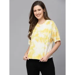 Strong & Brave Yellow & White Cotton Tie - Dye T-Shirt-picture-15