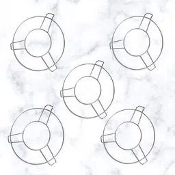 strugglinginc Cooking Pot Steaming Tray Round Cooker Steamer Pack of -5 YES Trivet-picture-10