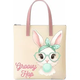 strutt Cotton Canvas Tote Bags for Women | Stylish Quirky Prints Shoulder Bag | Lightweight Spacious Handbag for College, Office, Shopping & Daily Use | Eco-Friendly Multipurpose Tote-picture-11