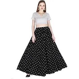 sttoffa Pure Rayon Women Calf Length Solid Skirt Bottom Wear | Ethnic Short Length Full Flare Skirt for Girls-picture-45