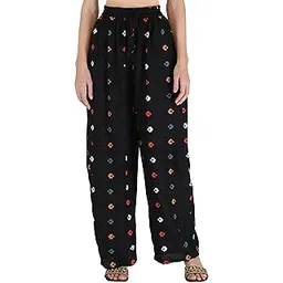 sttoffa Women's Rayon Regular Fit Full Length Printed Plazzo | Relaxed Fit, Stylish & Flared Palazzo Pants for Woemens & Girl's-picture-14