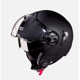Studds Matt Black Xtra Large (600 mm) Open Face Helmet, Downtown-picture-36