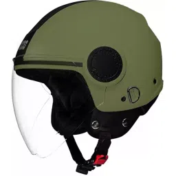 Studds Military Green With Centre Carbon Strip Large (580 mm) Open Face Helmet, Urban-picture-37
