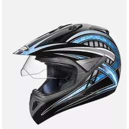 Studds N1 Black Xtra Large (600 mm) Off Road-Full Face Helmet, Motocross D2 Decor With Visor-picture-21