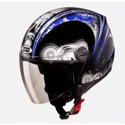 Studds N1 Black Xtra Large (600 mm) Open Face Helmet, Track D1 Decor-picture-26