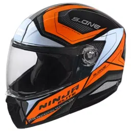 Studds N10 Black Xtra Large (600 mm) Flip Up-Full Face Helmet, Ninja Elite Super D4 Decor image 1