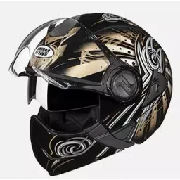 Studds N12 Black Xtra Large (600 mm) Flip Off-Full Face Helmet, Downtown D1 Decor-picture-16