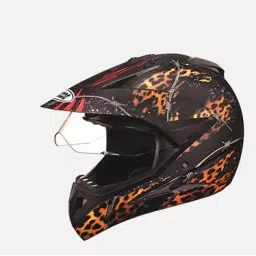 Studds N12 Matt Black Xtra Large (600 mm) Off Road-Full Face Helmet, Motocross D1 Decor With Visor-picture-35
