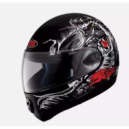 Studds N2 Matt Black Medium (570 mm) Flip Up-Full Face Helmet, Ninja 2G D2 Decor-picture-36