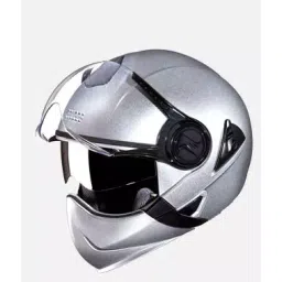 Studds Silver Grey Medium (570 mm) Flip Off-Full Face Helmet, Downtown-picture-13