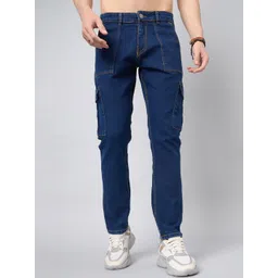 STUDIO NEXX Men Relaxed Fit Clean Look Cargo Styles Stretchable Jeans-picture-16