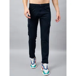 STUDIO NEXX Men Relaxed Straight Leg Cargos Trousers-picture-29