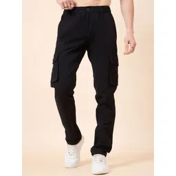 STUDIO NEXX Men Relaxed Straight Leg Loose Fit Cargos Trousers-picture-32