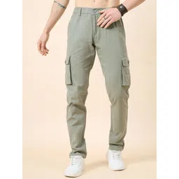 STUDIO NEXX Men Relaxed Straight Leg Loose Fit Cargos Trousers-picture-24