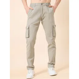 STUDIO NEXX Men Relaxed Straight Leg Loose Fit Cargos Trousers-picture-25