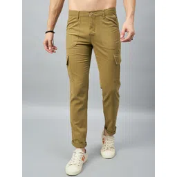 STUDIO NEXX Men Relaxed Straight Leg Mid-Rise Pure Cotton Cargos-picture-41