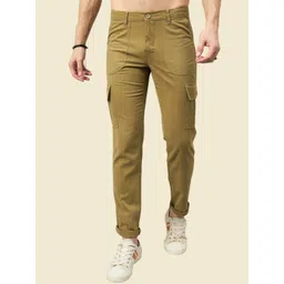 STUDIO NEXX Men Relaxed Straight Leg Slim Fit Cargos Trousers-picture-34