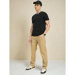 STUDIO NEXX Men Straight Fit Mid-Rise Trousers image 2
