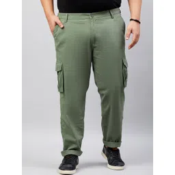 STUDIO NEXX Plus Size Men Relaxed Straight Leg Pure Cotton Straight Fit Cargos-picture-39