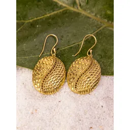 Studio One Love Brass-Plated Contemporary Drop Earrings-picture-17