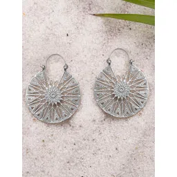 Studio One Love Brass-Plated Contemporary Hoop Earrings-picture-40