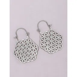 Studio One Love Brass-Plated Geometric Shaped Hoop Earrings-picture-26