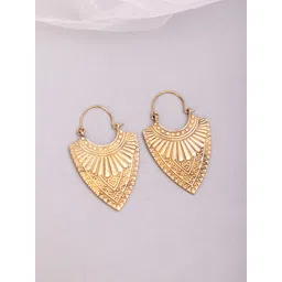 Studio One Love Gold-Plated Contemporary Hoop Earrings-picture-26