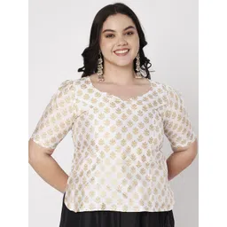 studio rasa Women Ethnic Motifs Printed V-Neck Regular Top-picture-22