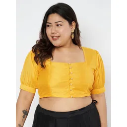 studio rasa Women Puff Sleeve Crop Top-picture-15