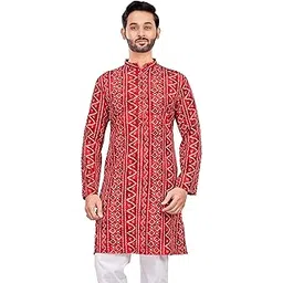 studio shringaar Men's Polyester Relaxed Fit Straight Kurta-picture-45