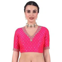 studio shringaar Women Embroidered Back Open Blouse-picture-20