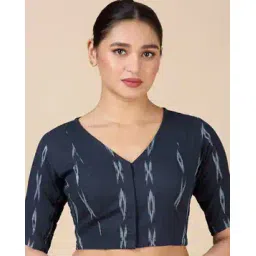 studio shringaar Women Ikat Front Open Blouse-picture-11