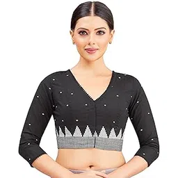 studio shringaar Women's Cotton 3/4 Sleeve Blouse-picture-12