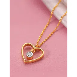 Studio Voylla 925 Sterling Silver Heart Pendant With 0.09 Carat Lab-Grown Diamond - 2.83 g-picture-24