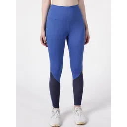 STUDIOACTIV Women Blue & Black Colourblocked Training Tights-picture-19