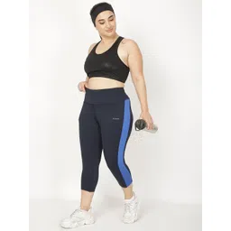 STUDIOACTIV Women Plus Size Striped Cropped Gym Tights-picture-35