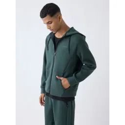 studiofit men Studiofit by Westside Green Relaxed-Fit Hooded Jacket-picture-12