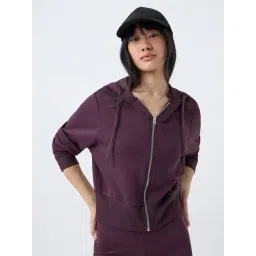 studiofit women Studiofit by Westside Burgundy Solid Jacket-picture-40
