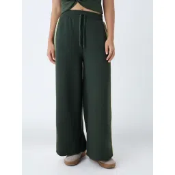 studiofit women Studiofit by Westside Olive Striped High-Rise Track Pants-picture-45