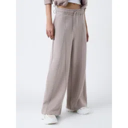 studiofit women Studiofit by Westside Taupe Solid High-Rise Track Pants-picture-35